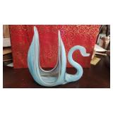 pulled glass s2an vintage blue and clear glass