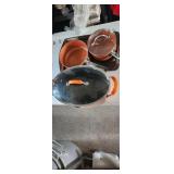 Copper Chef saucepan set and oval baker with