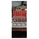 Silver metal tea or coffee caddy or cold be used