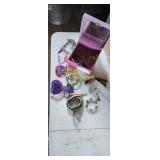 girls jewelry box with contents watches n