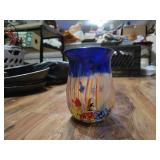 Vintage Heavy thick Art Glass Blown Tropical F