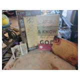 Religious signs and wall decor