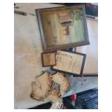 Vintage horse and western themed art, paintings,