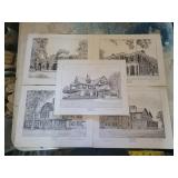 Sketches of historical presidents home by Scott