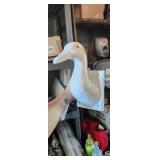 Vintage white ceramic 1950s duck goose head