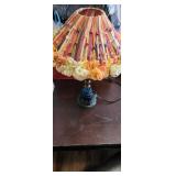 multicolored lamp with colorful beaded lamp shade