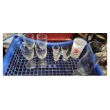 tray of clear glass as pictured plus one smu glass