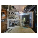 Home inspired decorative glass wall art