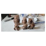 Extended owl family brown collectible vintage as