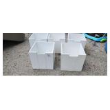 White rolling underbed storage containers or