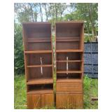 2 Wooden shelves (with lights)