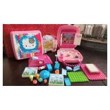 HELLO KITTY TUPPERWARE and polly pocket lego