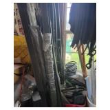 Huge gazebo with side curtains and shelves for