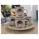 Christmas cup set w/ plate