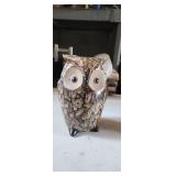 Large brown owl vase 9" tall