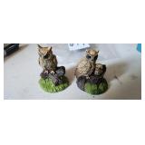 Vintage collectible owls family as pictured a