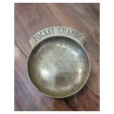 Vintage Brass Pocket Change Trinket Dish