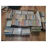 Old music cassette tapes country, rock,
