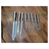 Faberware silver 8 peice knife set