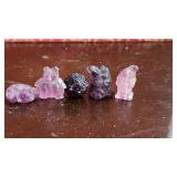 monitor FLUORITE crystal carvings