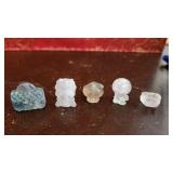 Mini FLUORITE crystal carvings