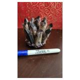 Purple ghost or phantom quartz cluster