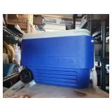 Blue portable igloo cooler
