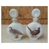Chukar partridge, ringnecked pheasant decanters