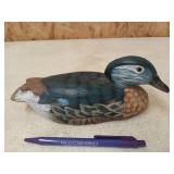 Hand-painted wooden duck