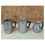 3 aluminum pitchers