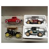 4 antique diecast cars