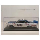 Classic stock car diecast collectible in display