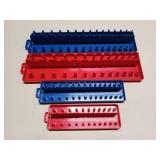 4 plastic socket trays