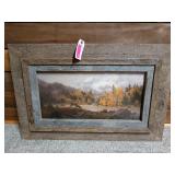 Barnwood framed artwork "Harmony in the