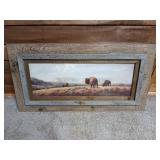 Barnwood framed artwork " tranquil times" by