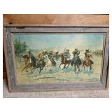 Barnwood frame printed canvas " a dash for the