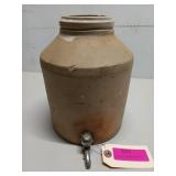 Pottery water jug with spout, lid broken