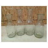 4 glass juice carafes