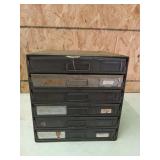 6 drawer metal Kar Products organizer bin w/