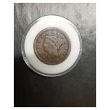 1848 large cent - full Liberty