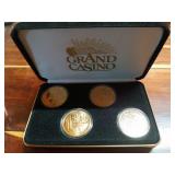 4 pc Grand casino wildlife collectors medallion