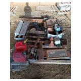 Assorted treasures, includes wire racks, wall