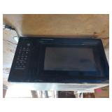 Black GE turntable microwave oven, untested,