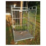 Metal collapsible Dr pepper rolling rack heavy