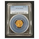 1929 Indian head two and a half dollar gold piece