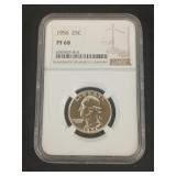 1956 quarter silver PF 68