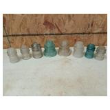 Eight piece glass insulator collection