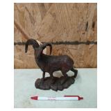 Resin ram statue, 6 in