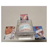 Ivan Rodriguez autographed baseball & cards