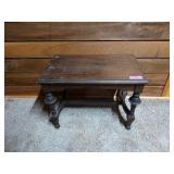 Old wooden side table, 18x24x14 in